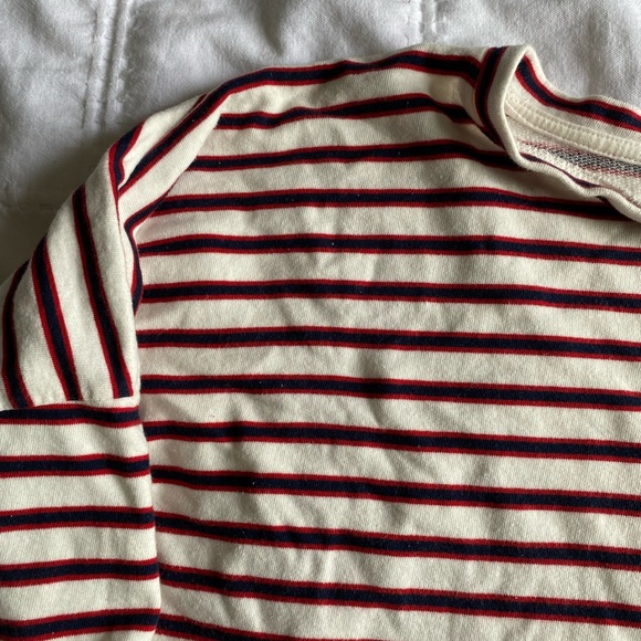 Navy, red and white striped long sleeve tee - Picture 1 of 2